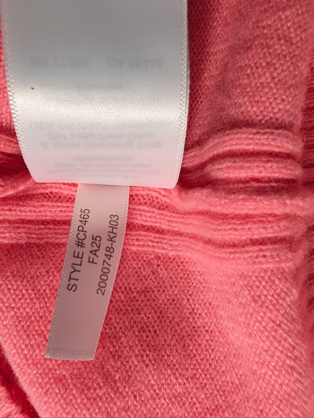 J Crew Perfect cashmere cardigan CP465 Size XS Neon Pink (Watermelon) NWT - Picture 8 of 8